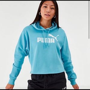 Puma Blue Cropped Sweatshirt